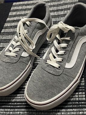 Vans Gray Canvas Old Skool with White Stripe